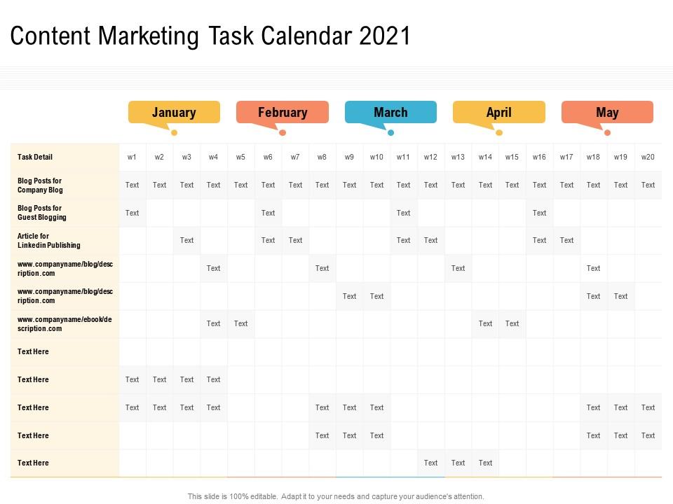Content Plan Template Example