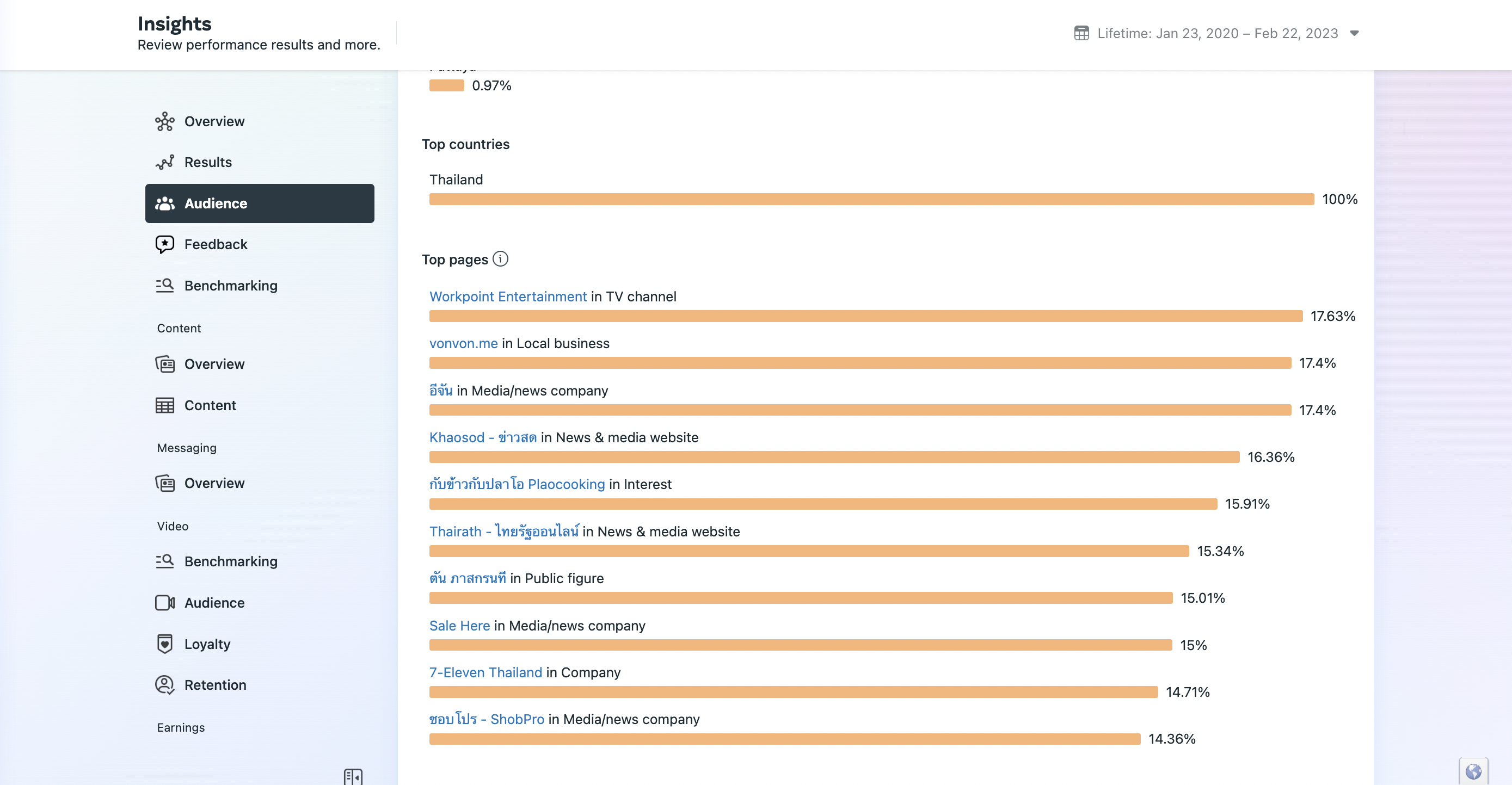 Facebook Audience Insights - Potential Audience